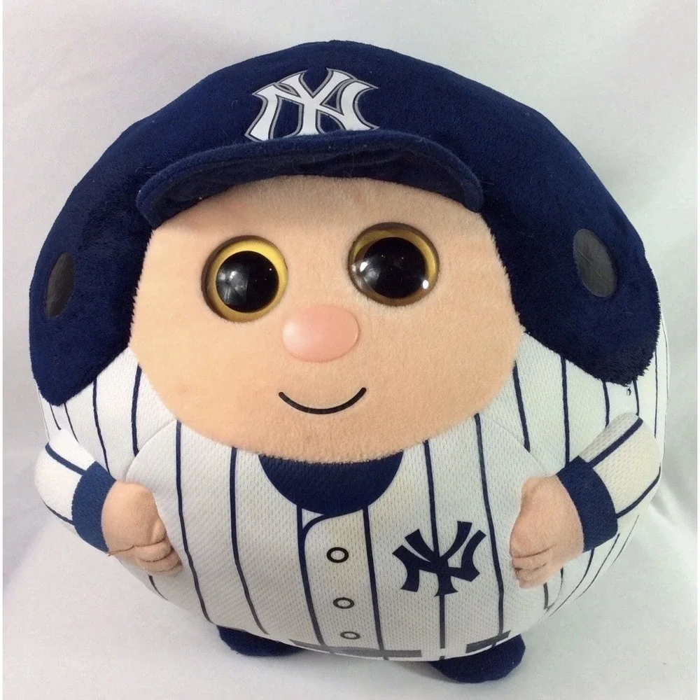 Ty Beanie Ballz Medium Plush Ball New York Yankees Player Stuffed Toy 2013.‎ 5in